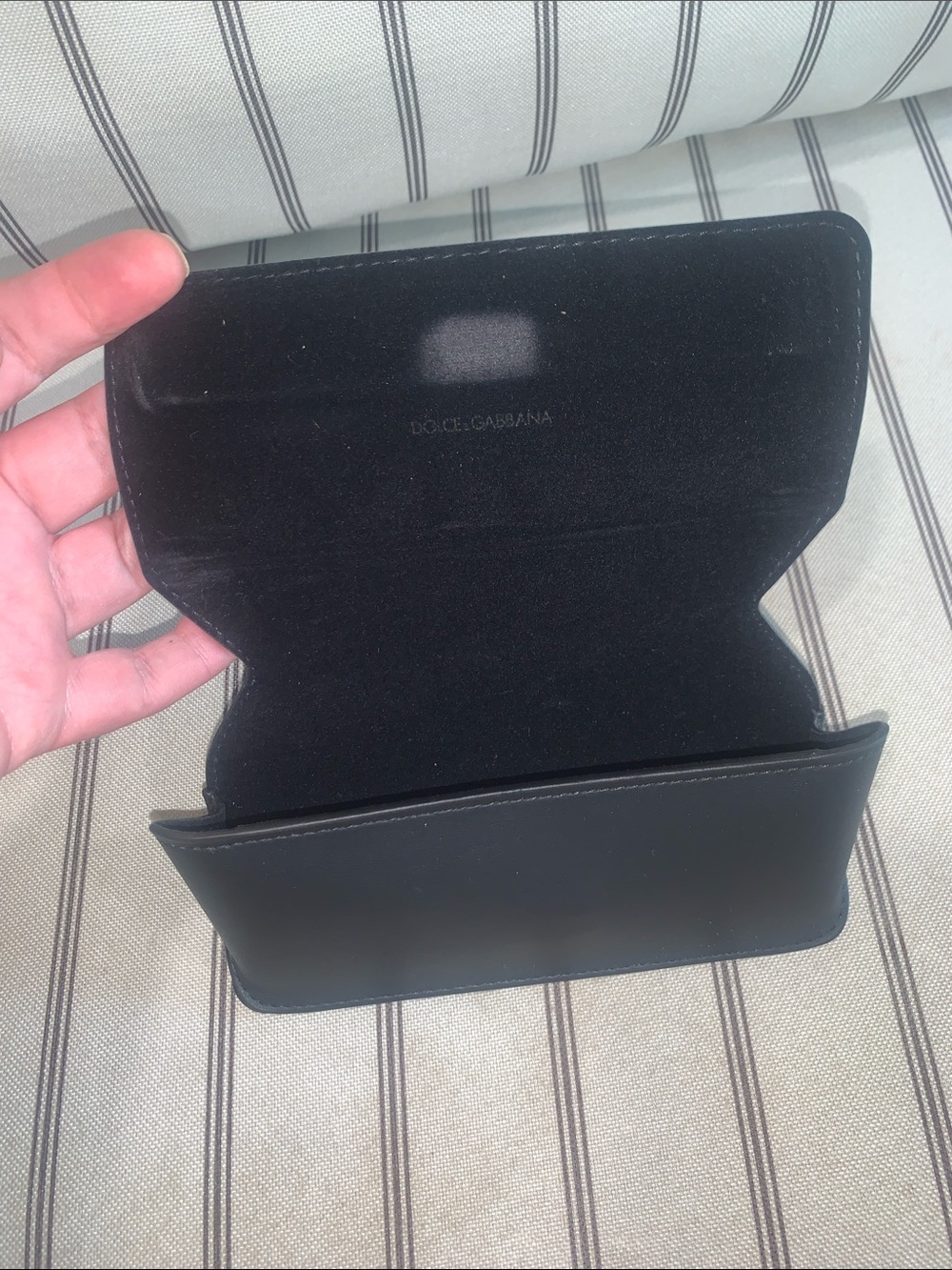 Dolce & Gabbana Black Leather Eyewear Pouch - Picture 2 of 3